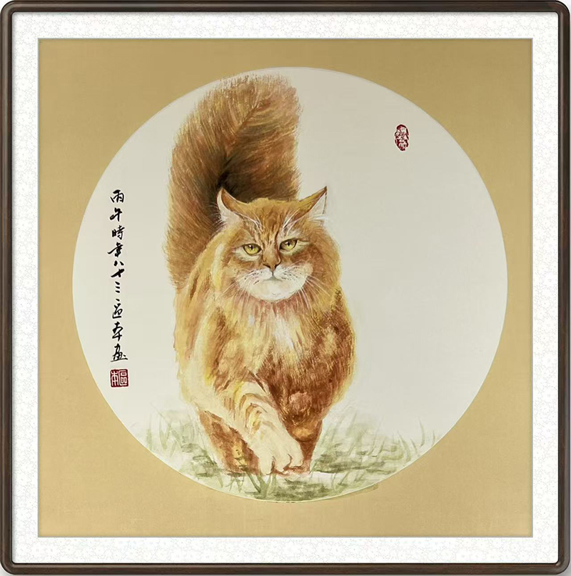 金黄猫步图